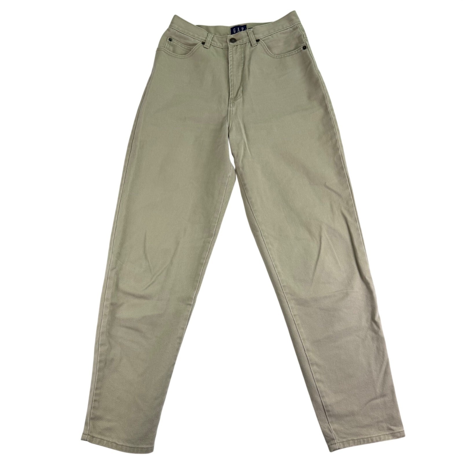 Gap Womens Olive Green High-Waisted Jeans Straight Leg Casual Style Size 8