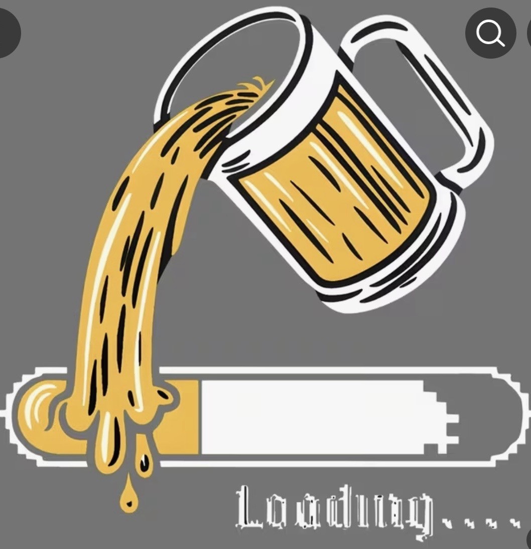 Funny Beer Loading Loaded Stein Mug Alcohol shirt iron on transfer decal ONLY