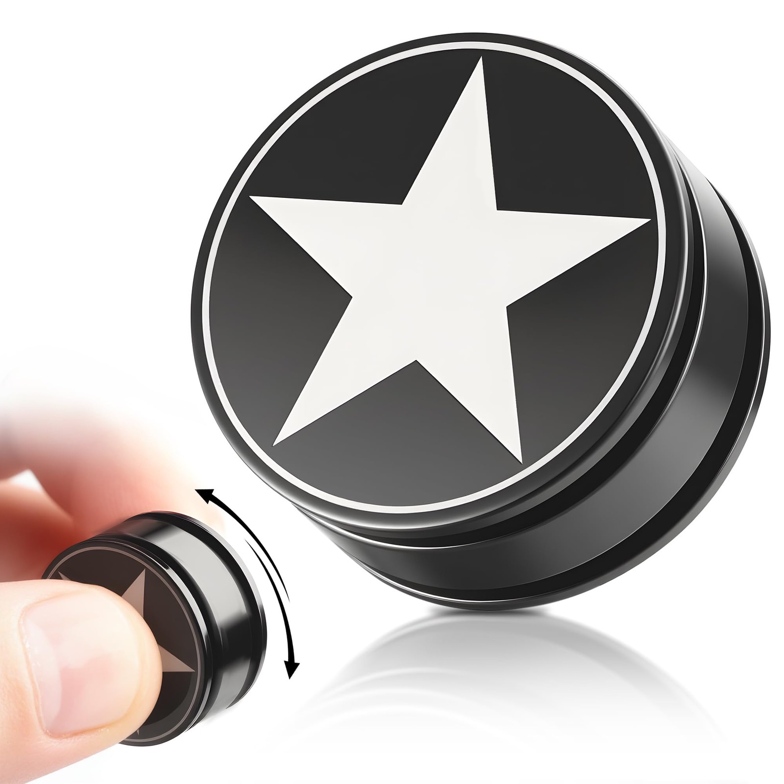 Fidget Spinner Gyroscope Toy for Adults: Cool Gadgets Standard, Black-1pc