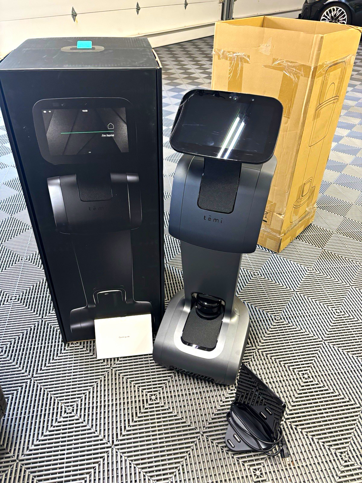 temi S1 Smart Personal Robot Assistant, Black/Gray, 2019 needs battery replaced