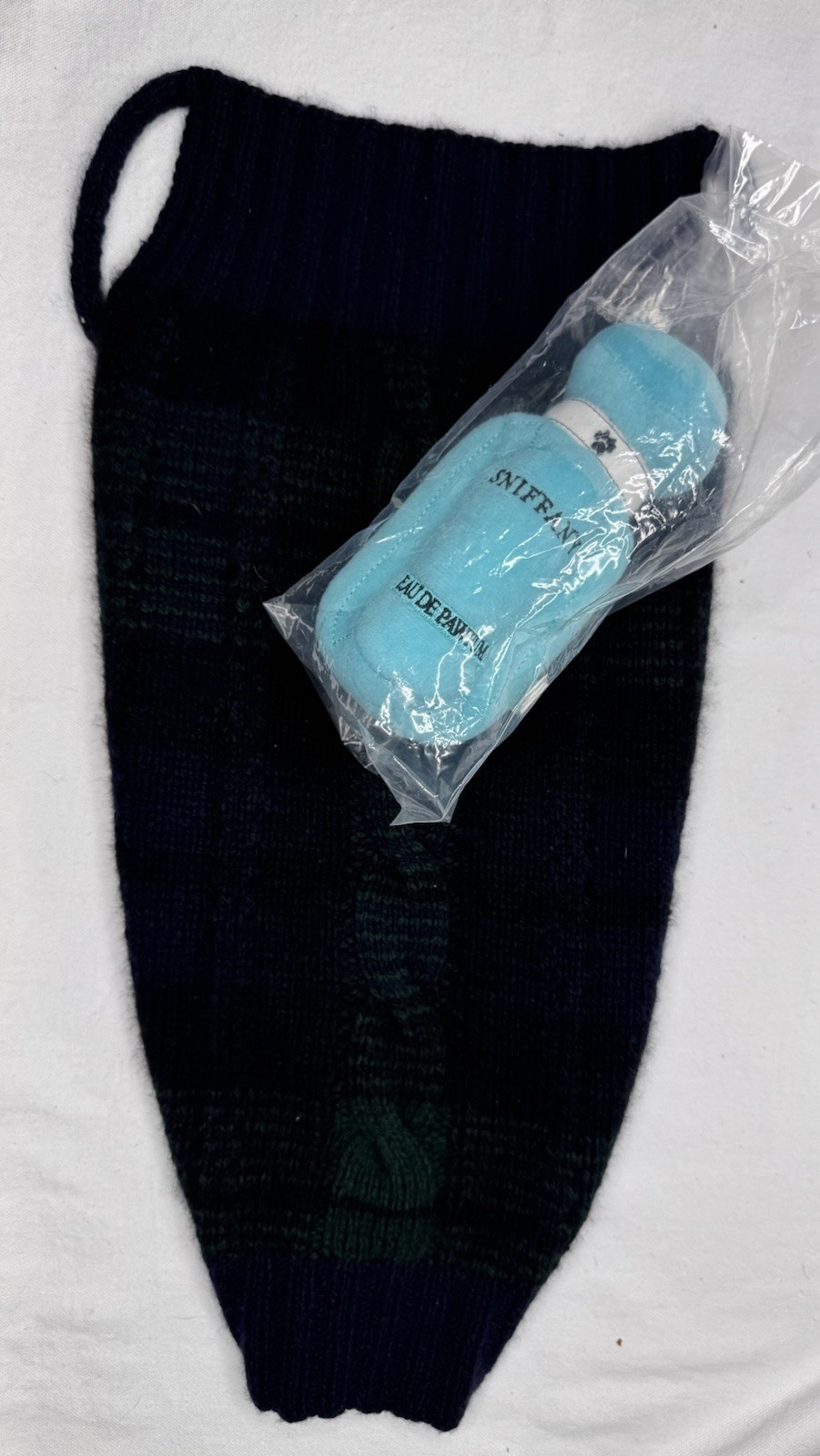 Blackwatch Plaid Winter Dog Sweater Coat  18" Small & Sniffany Toy