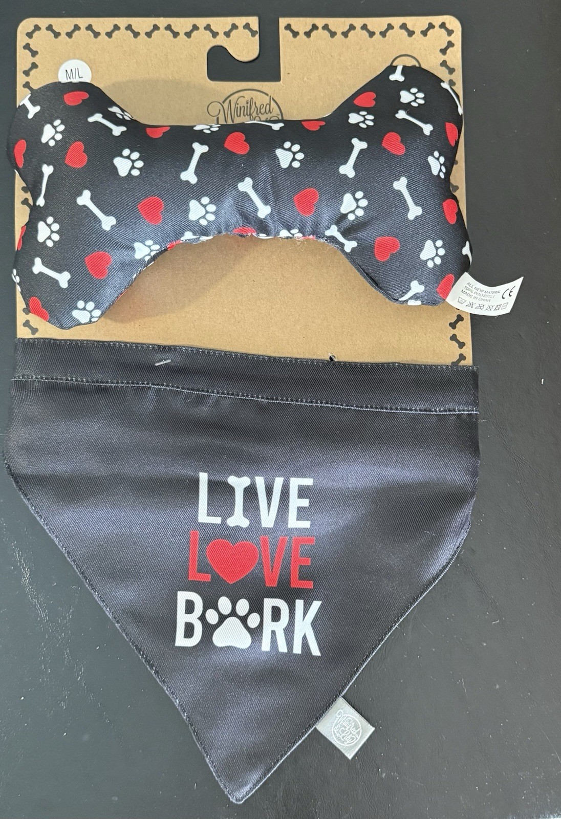 Dog Toy & Bandana Set M/L Pet - A0099