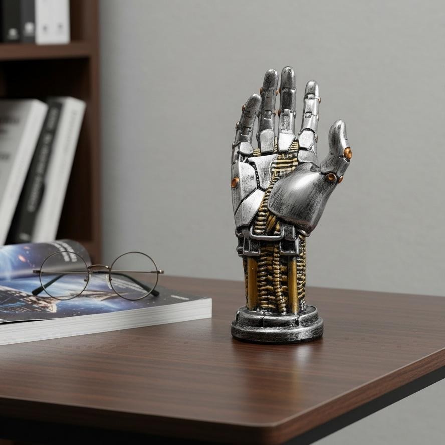 Cyberpunk 3D Gamepad Holder Robotic Hand Storage Box Desk Organizer Tech Gift!