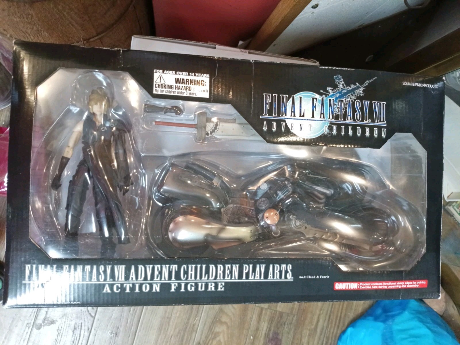 Final Fantasy VII Advent Children Play Arts Action Figure  Cloud & Fenrir No. 0 