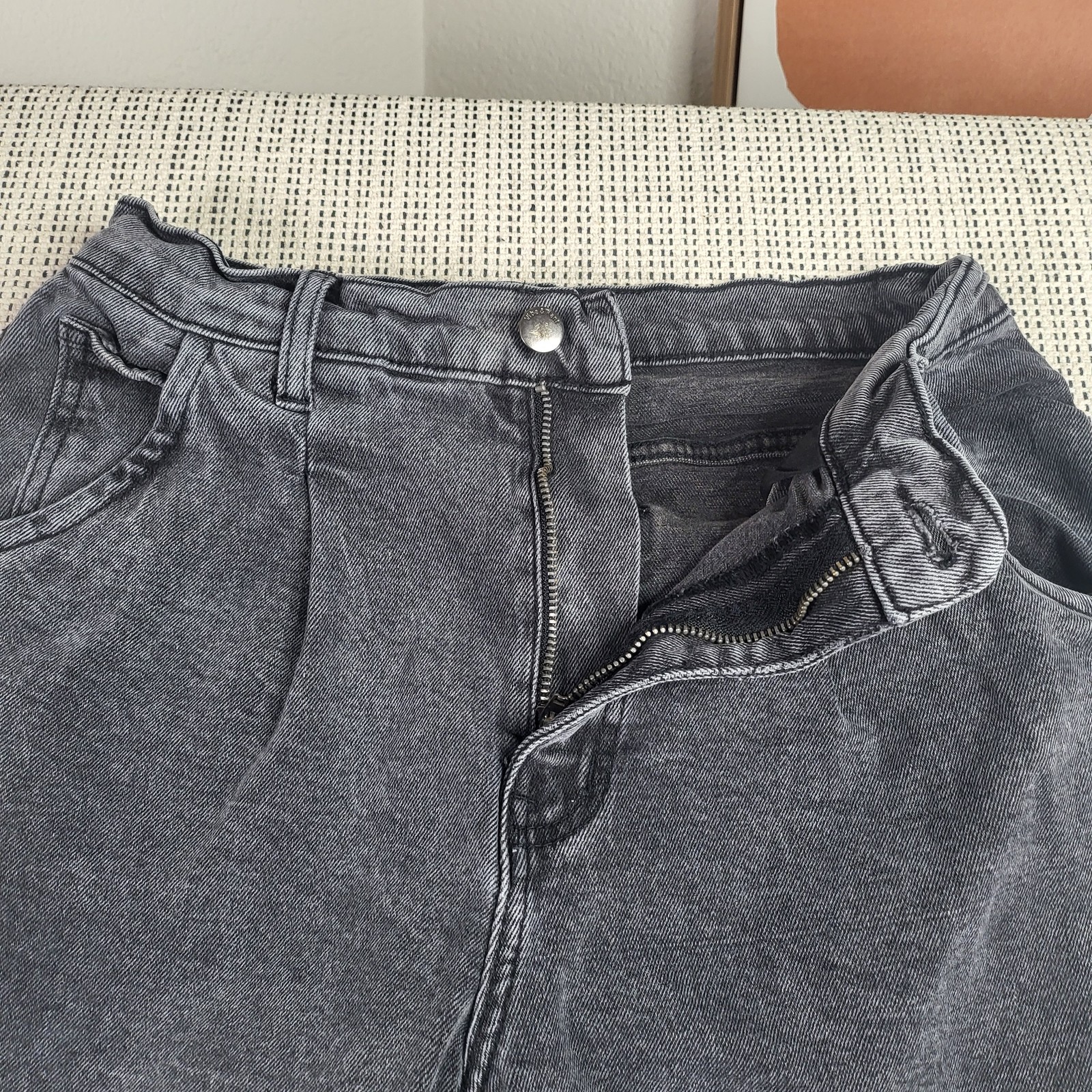 Vibe & Rant Jeans Womens 7 W28 Black Tapered High Rise Denim Pants Casual Style