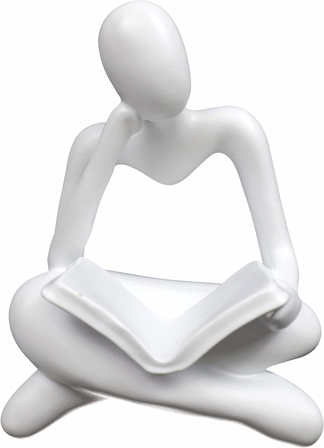 Thinker Statue Reading Women Figurine Abstract Art Sculpture Home Decor Modern W