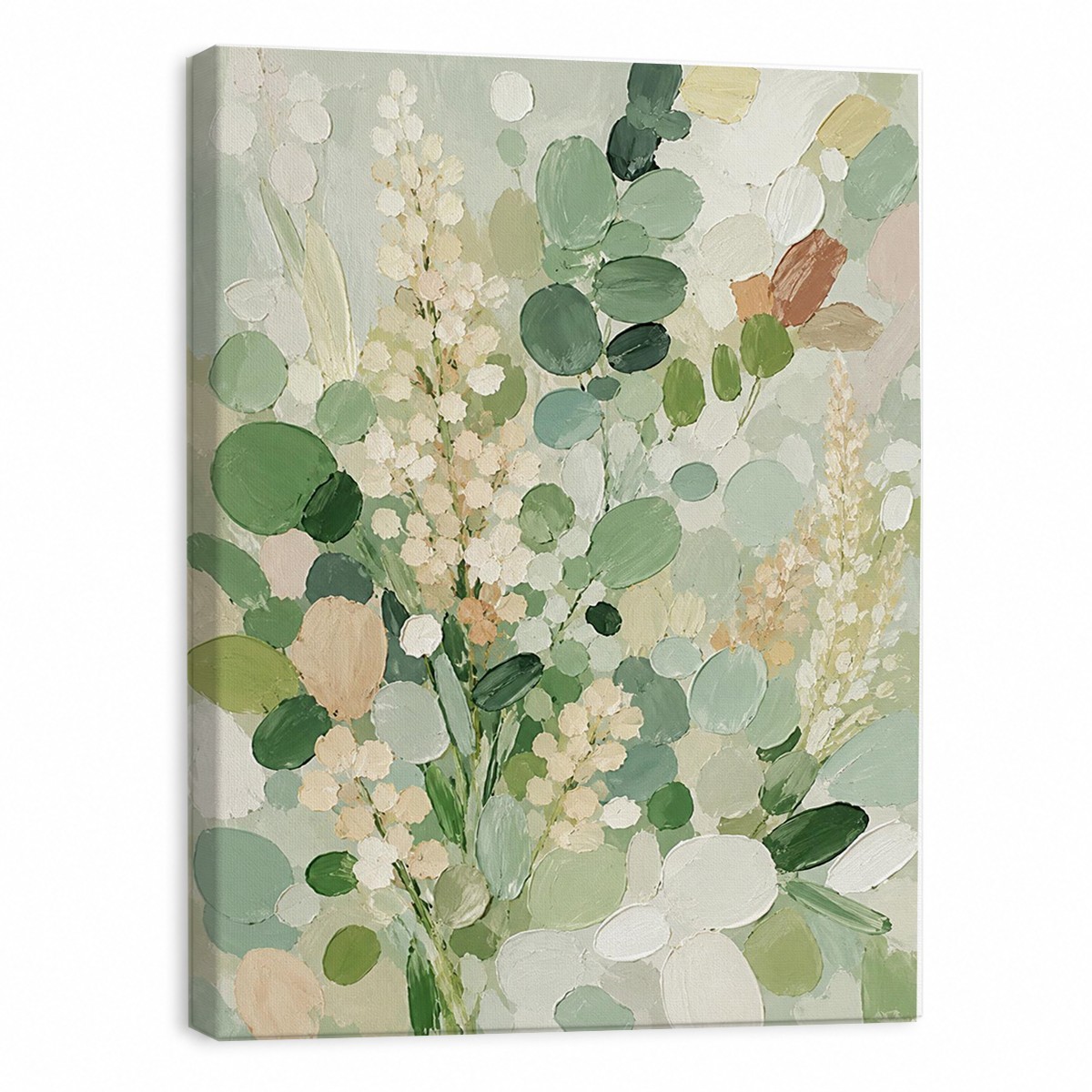 Green Botanical Canvas Wall Art Eucalyptus Abstract Sage Neutral Home Decor