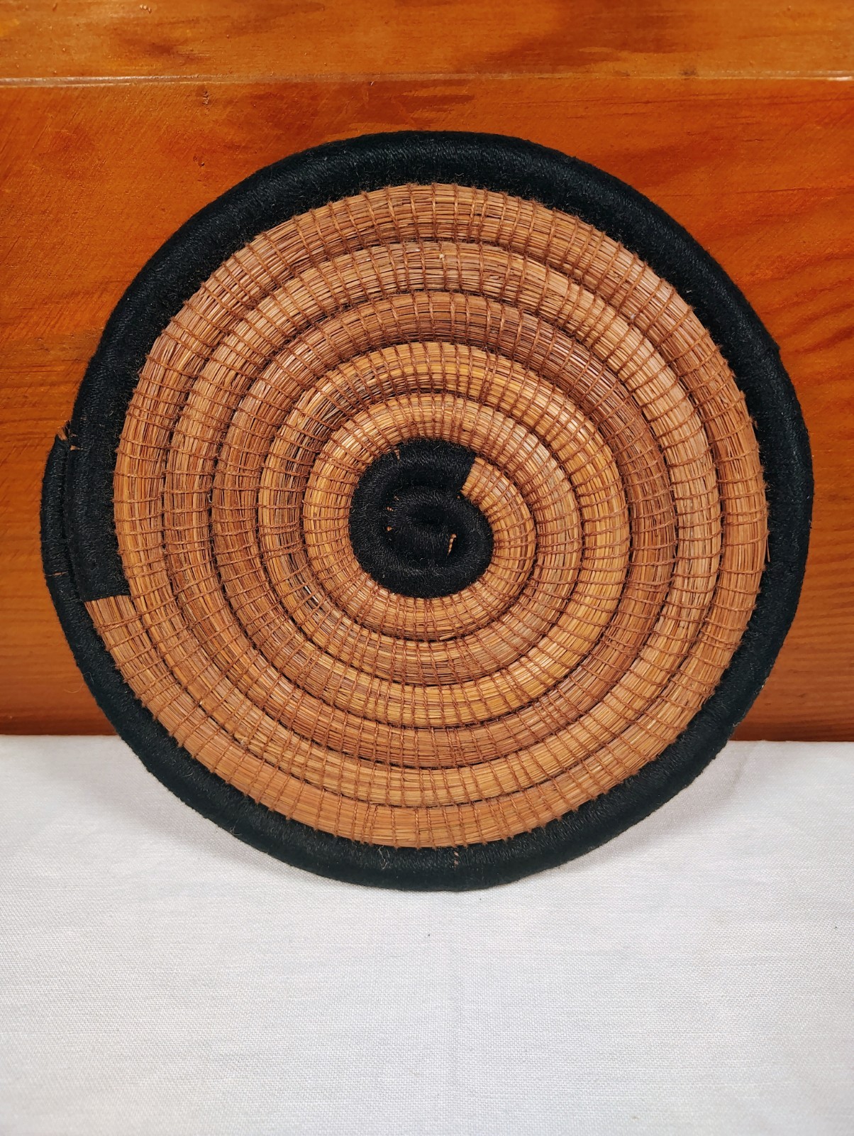 Vintage Trivet Coiled Grass Hot Pad Trivet Boho Folk Art Wall Art