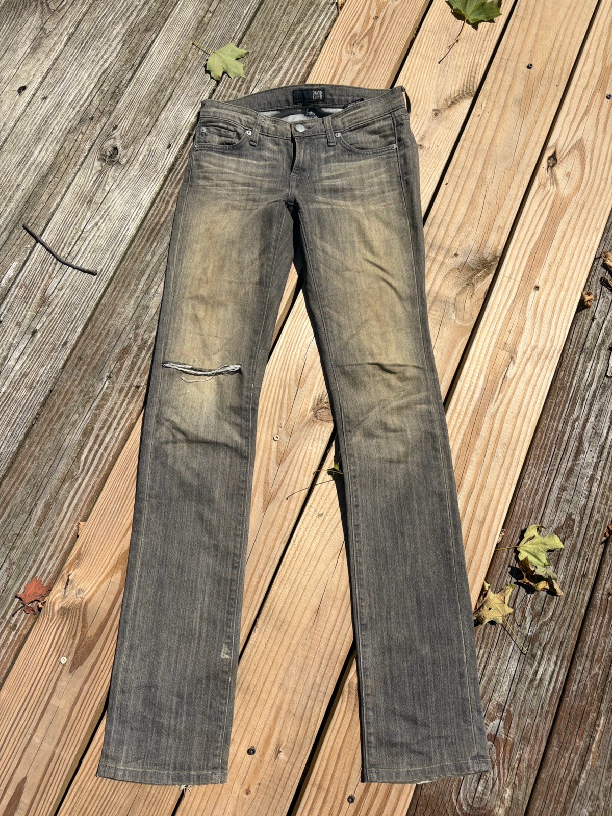 David Kahn distressed denim jeans size 25 #jeans #y2k #2000s #streetwear #90s