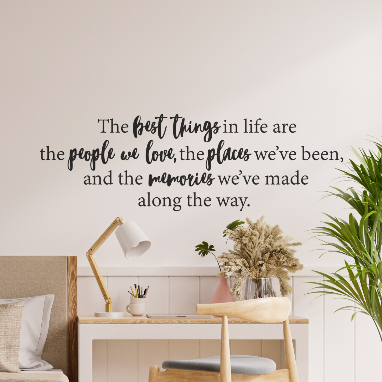 Inspirational Wall Decal Quote - The Best Things in Life - Family Home Decor