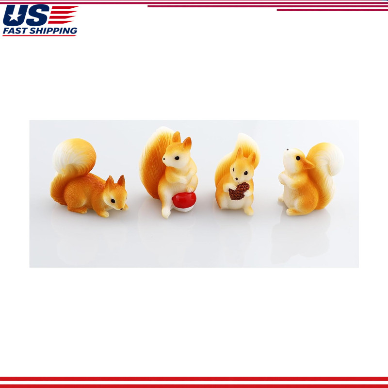 Cute Kawaii Squirrel Figurine Car Interior Decor