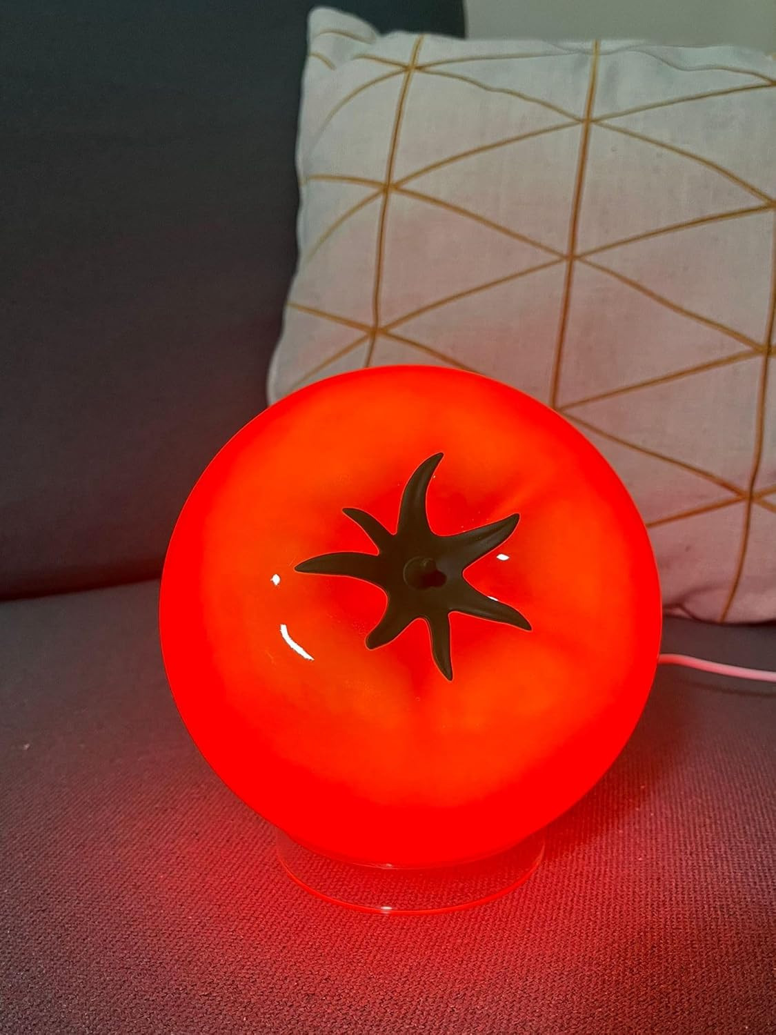 Cozifycasa Cute Tomato Table Lamp Kawaii Vintage Bedside Night Light