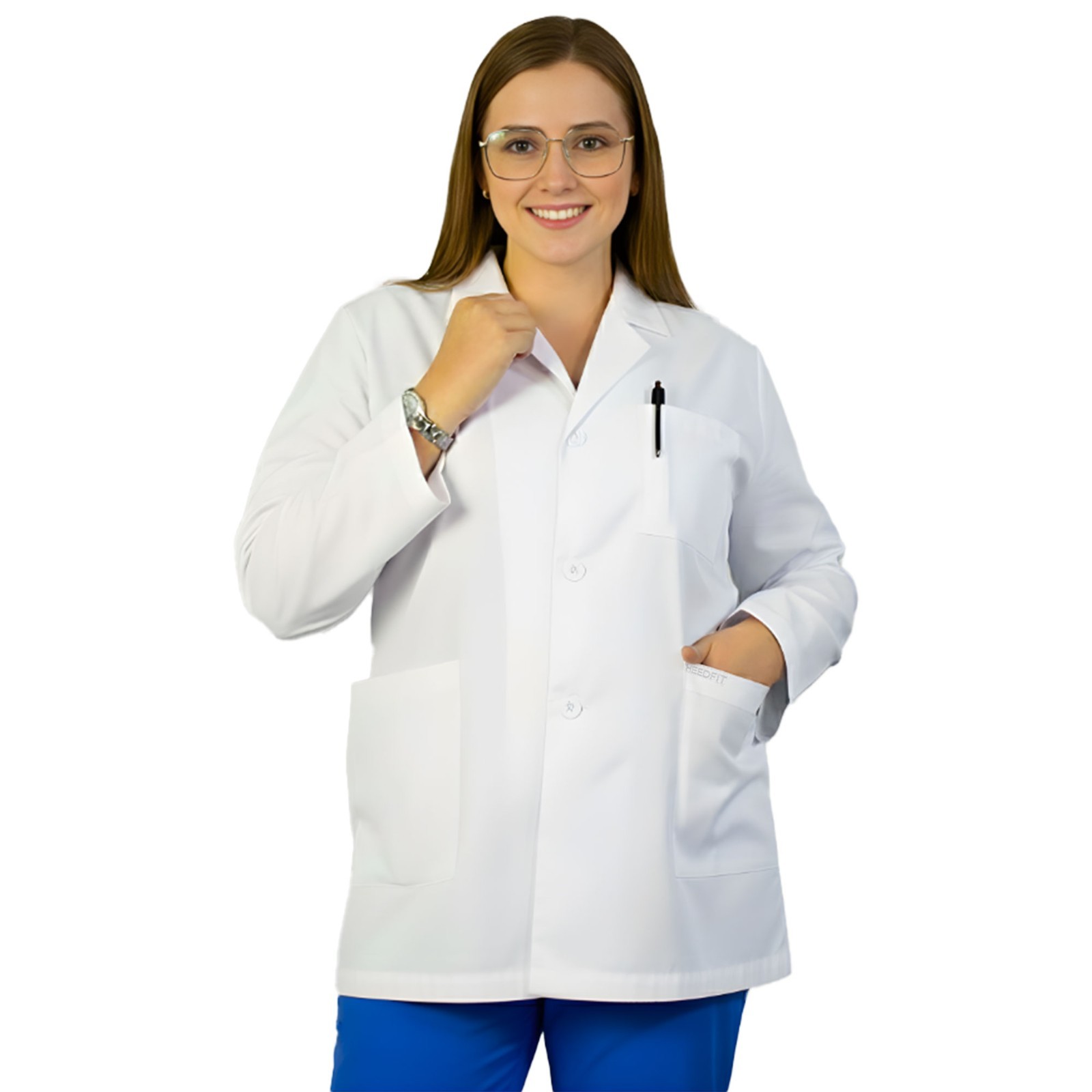 HeedFit Costume 31" Lab Coat for Men Wrinkle Resistant Stylish Short Length