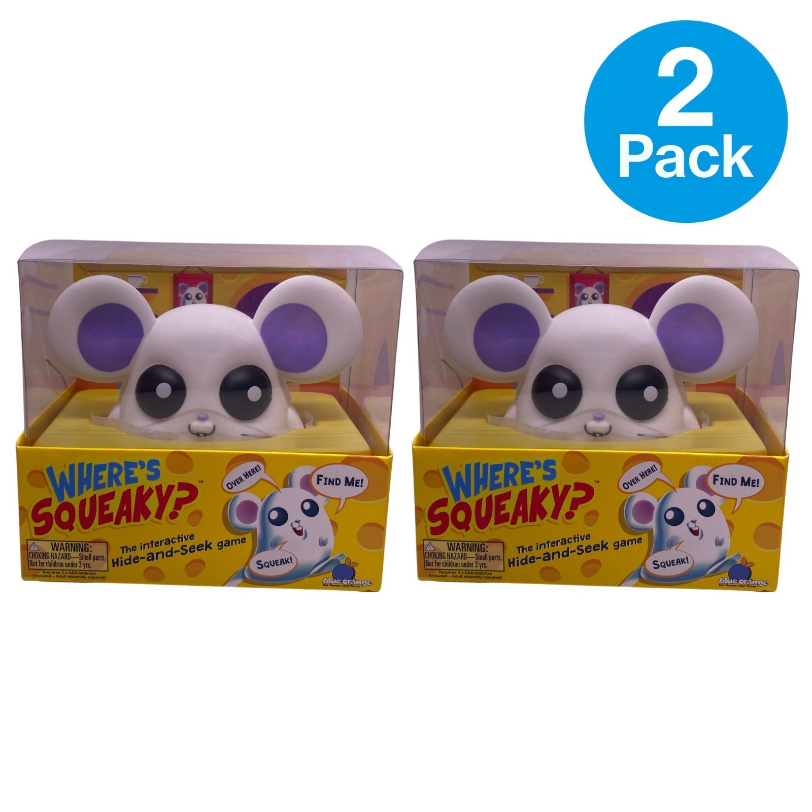 Where’s Squeaky Interactive Hide and Seek Game Kids Toy 2 Pack New