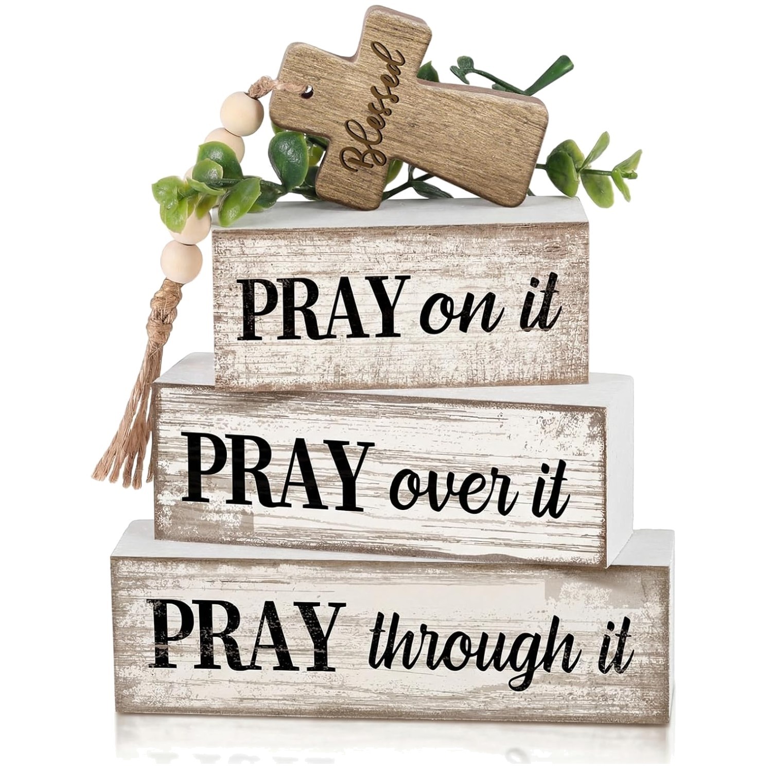Inspirational Religious Tabletop Signs, Set of 4
