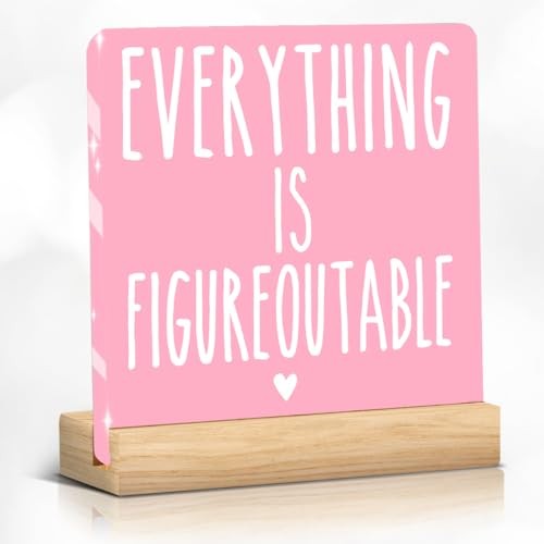 Pink Home Office Desk Decor, Inspirational Farmhouse Acrylic Multicolor 1457