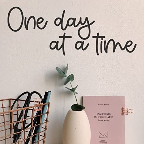 One Day at a Time Motivational Inspirational Wall Decal Sticker Quote Home Decor