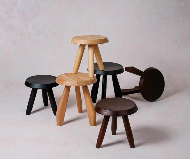 Wooden Stool, Berger Milking Stool, Three Legged Stool, Solid Wood Stool