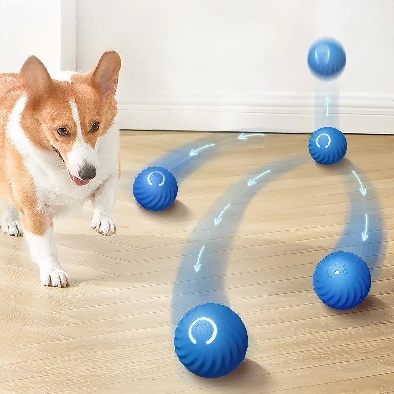 Automatic Moving Dog Toy Ball Interactive Jumping Rotating USB-C Pet Toy