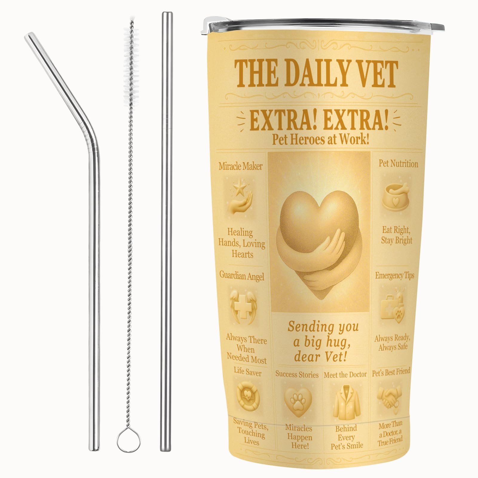Veterinarian & Vet Tech Gift Tumbler 20oz – Vintage 20 Ounces, 