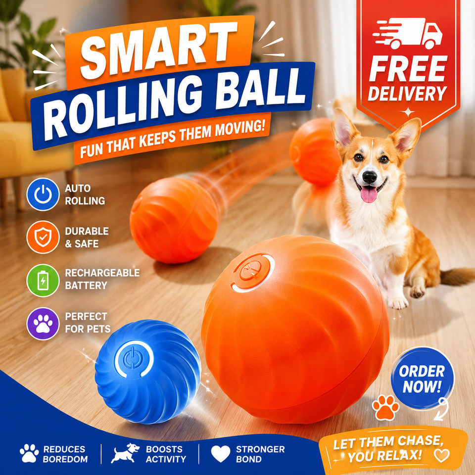 Smart Dog Toy Ball USB Electronic Interactive Pet Toy Automatic Moving Bouncing