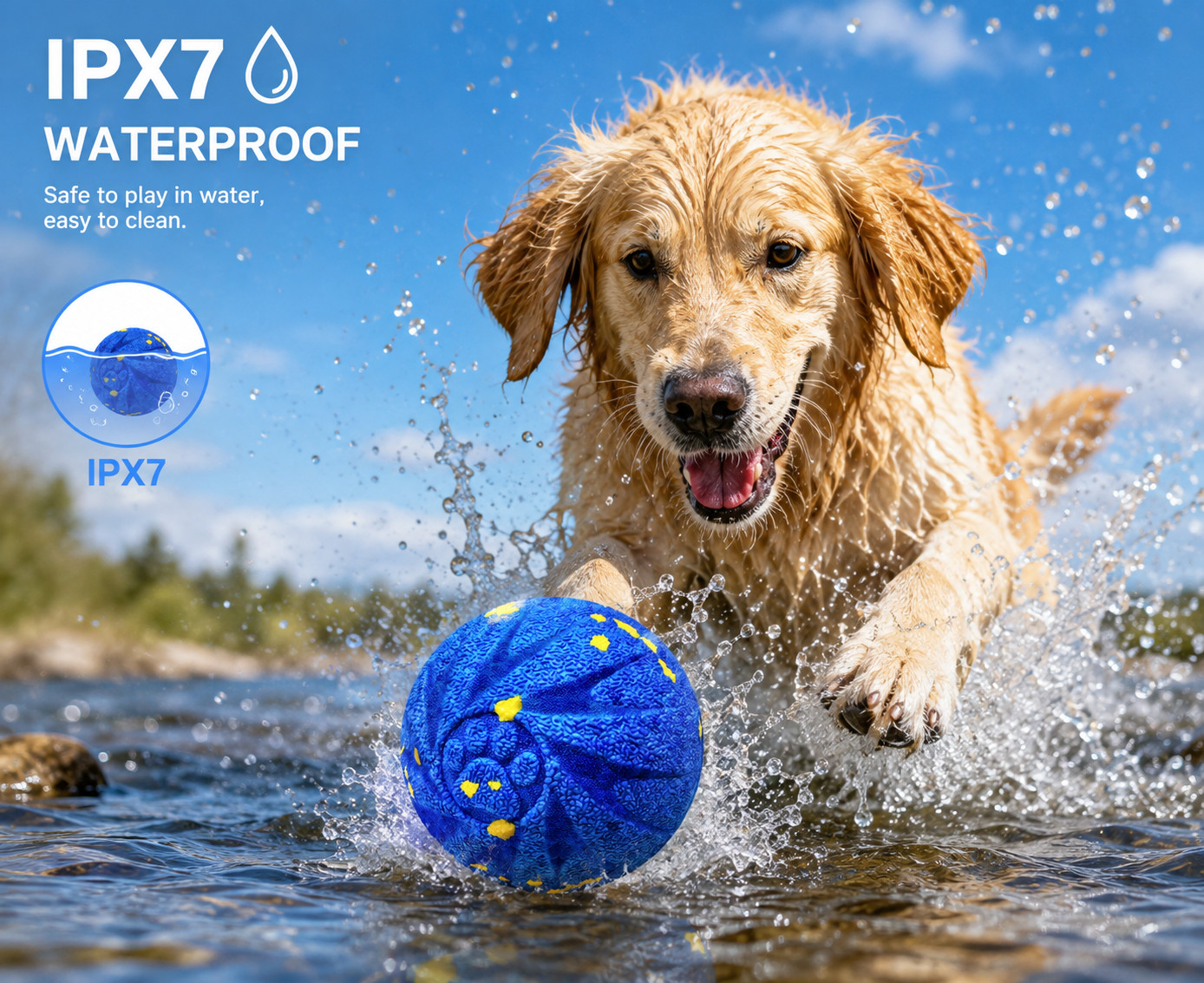 Smart Interactive Dog Ball Automatic Bouncing Rolling ETPU Rechargeable Pet Toy