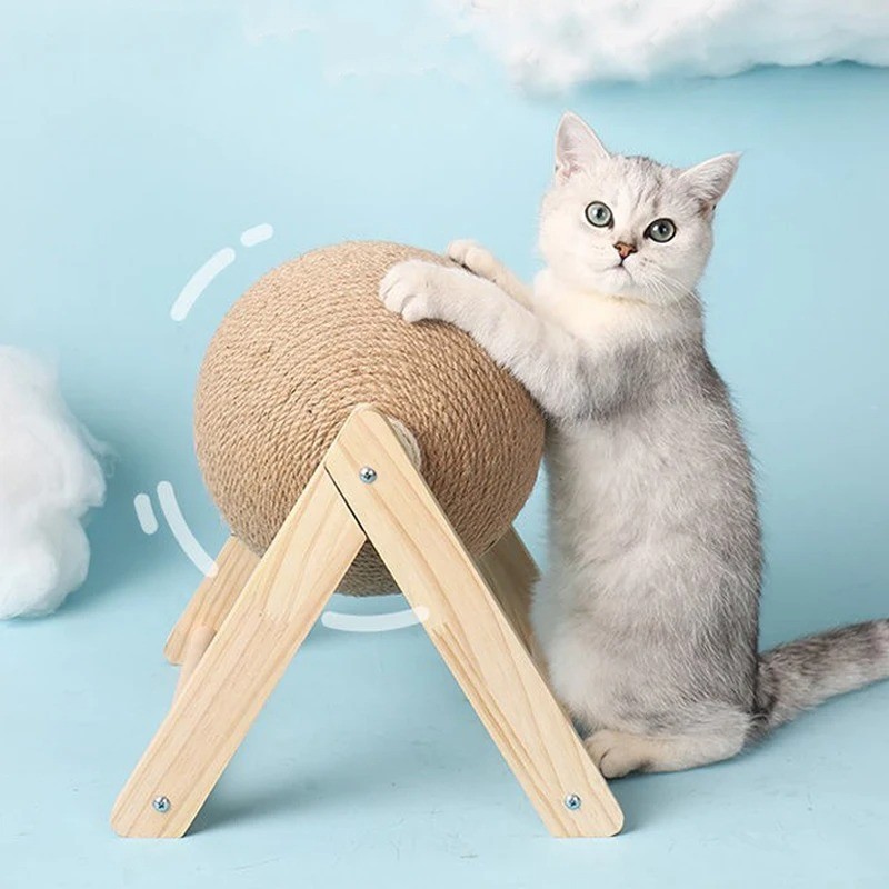 Pet Cat Scratching Ball Kitten Sisal Rope Grinding Paws Claw Interactive Pet Toy