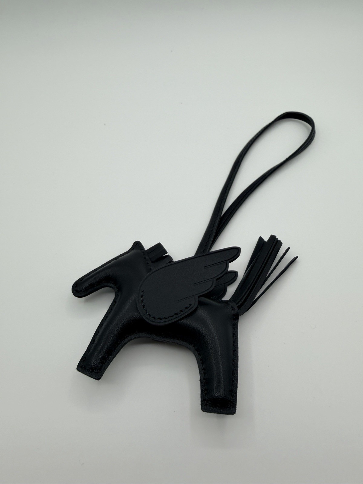 Hermes Pegasus Bag Charm Black Luxury Bag Accessory Gift Lightweight