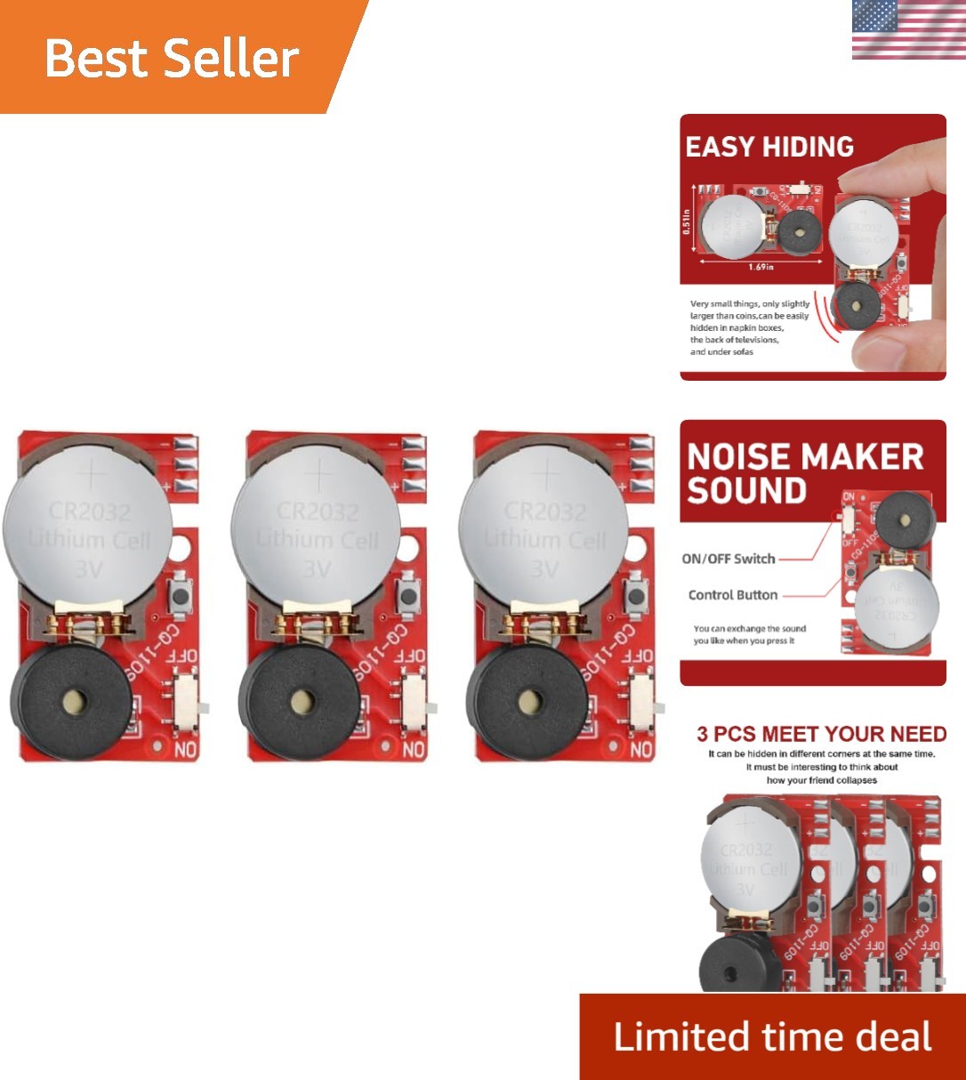 Invisible Chirping Gadgets - 3 Pack Fun Gag Gift for Friends & Co-Workers
