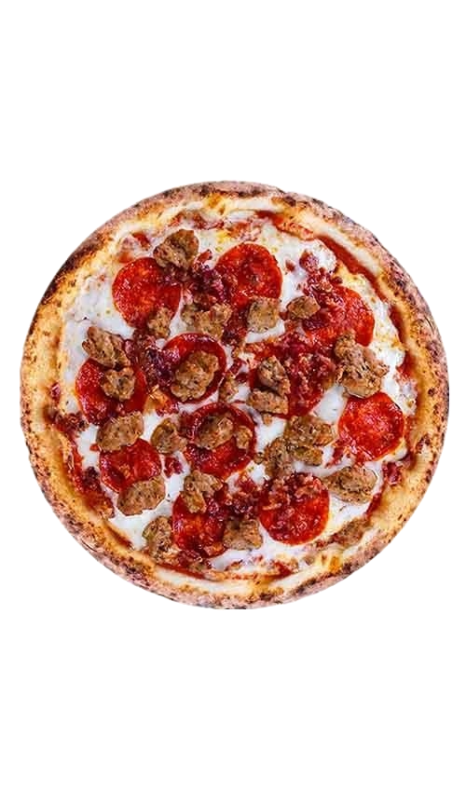 Special Pizza with smoked cheese and vegetable as toppings