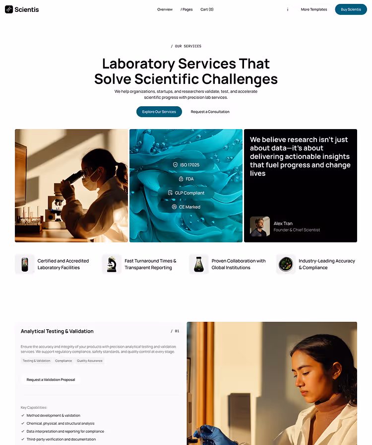 Laboratory & research template services1
