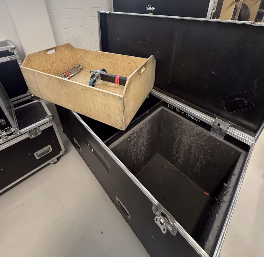 Stor flightcase til trommesæt