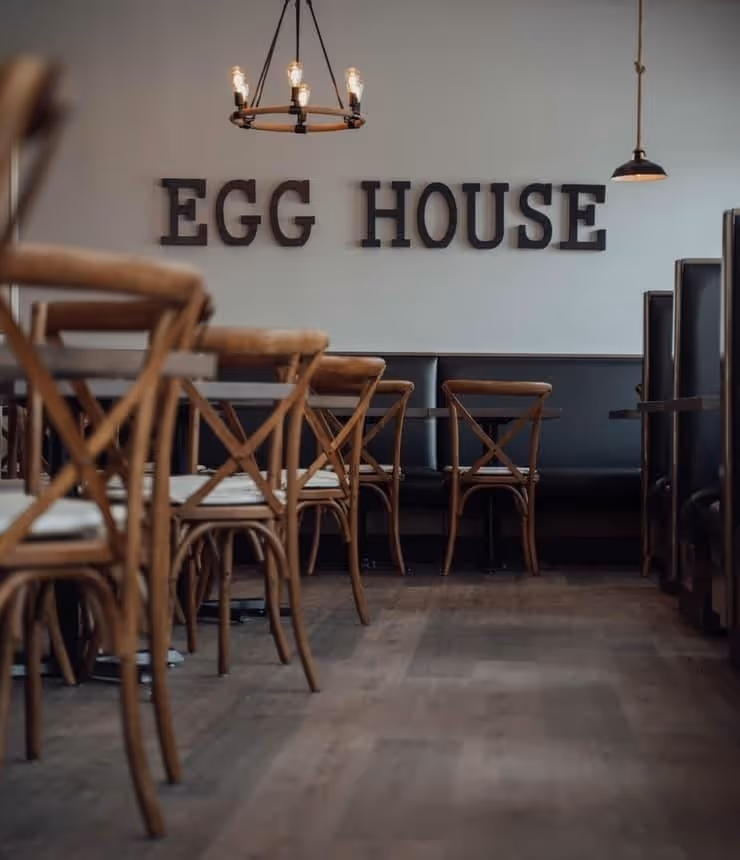 Interior floor view of Egg House