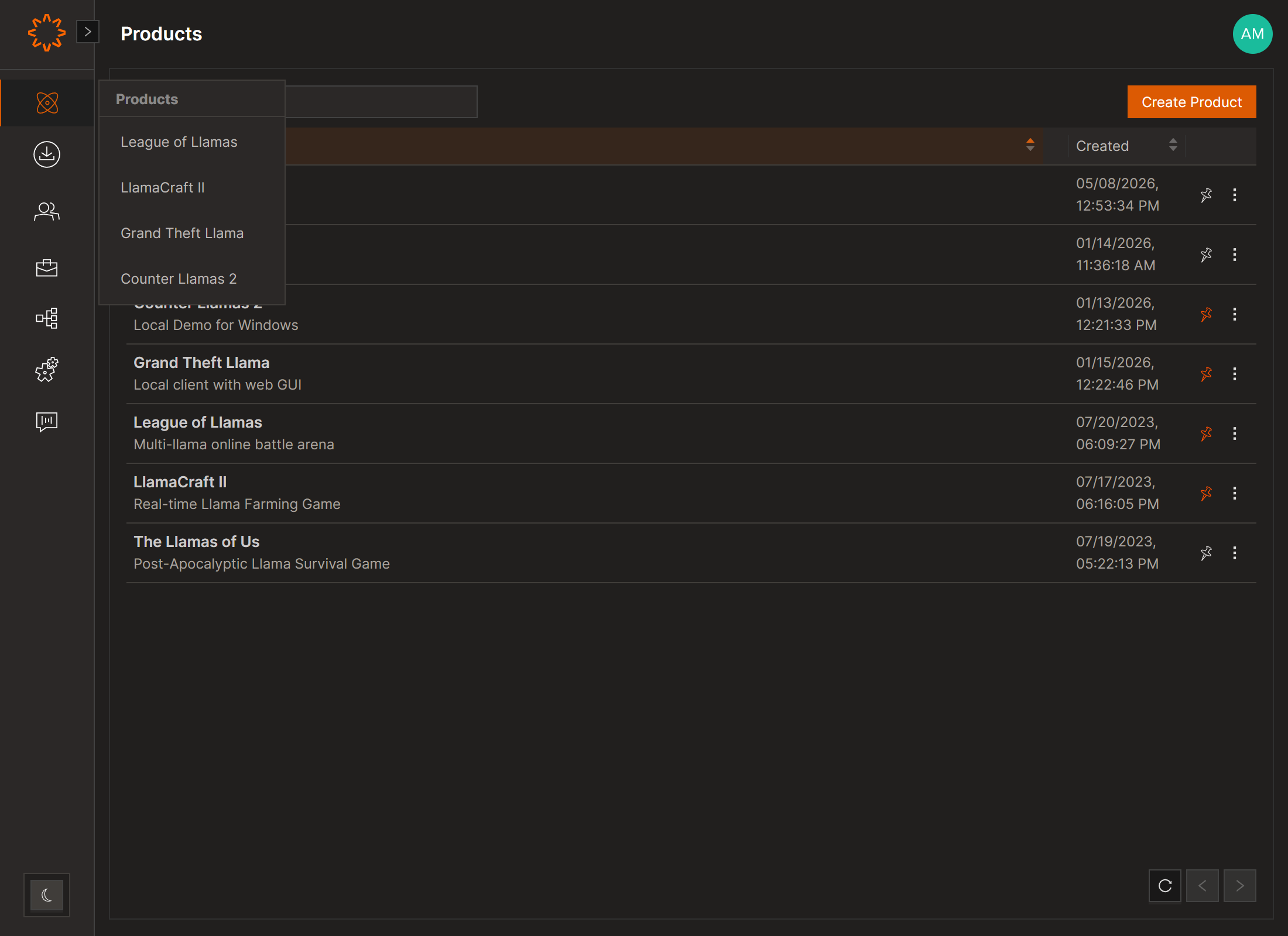 Solsta product workspace, all your games in one place