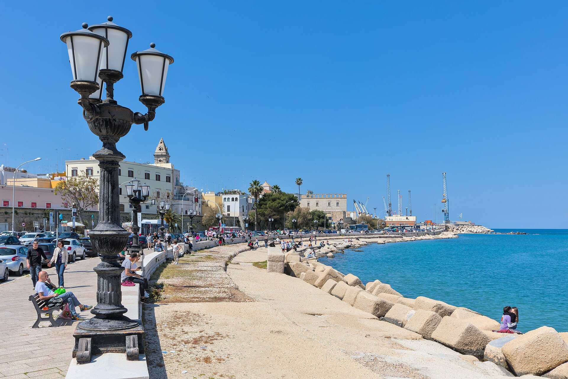 The seafront promenade of Bari