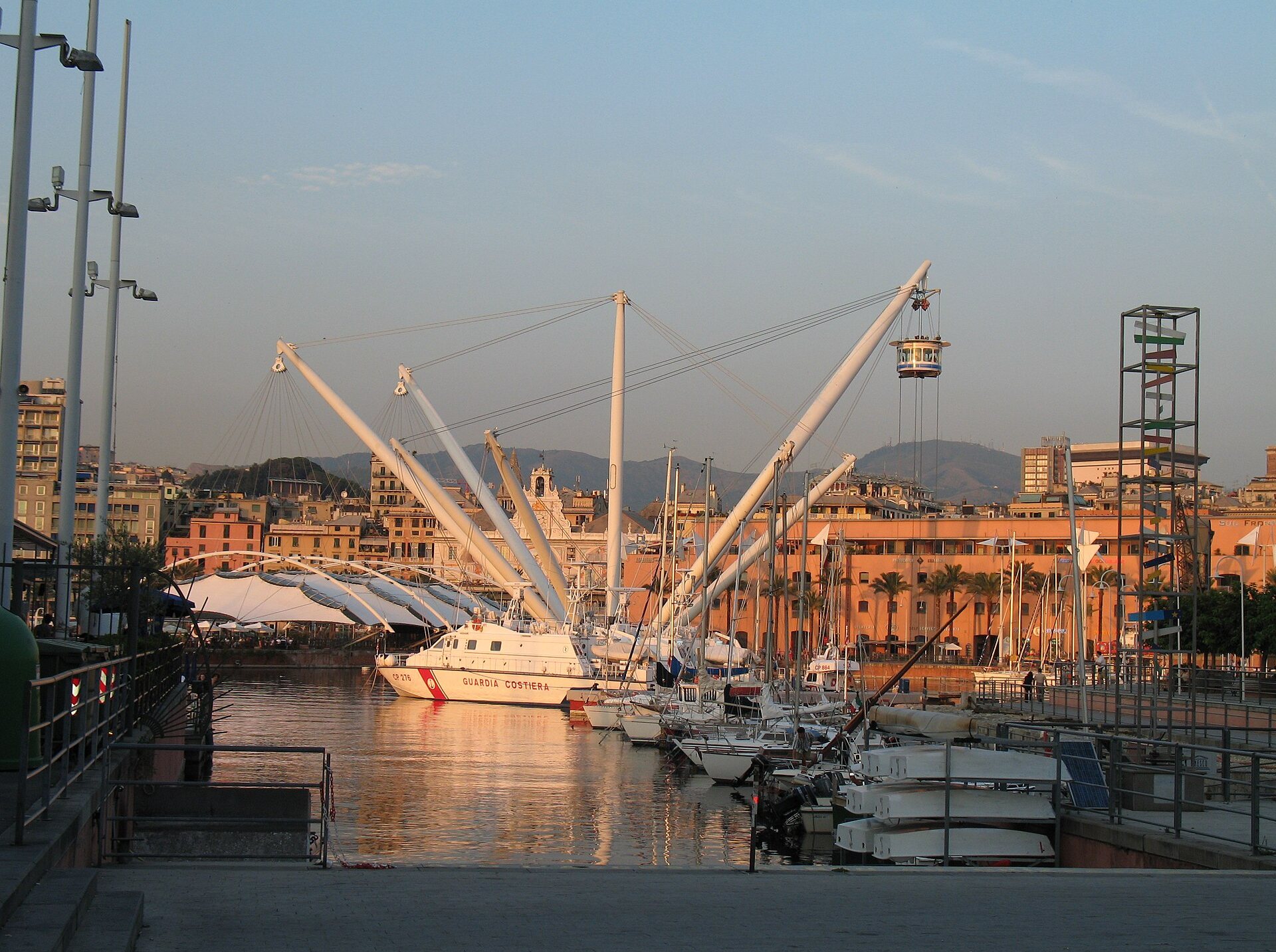 The Porto Antico waterfront in Genoa