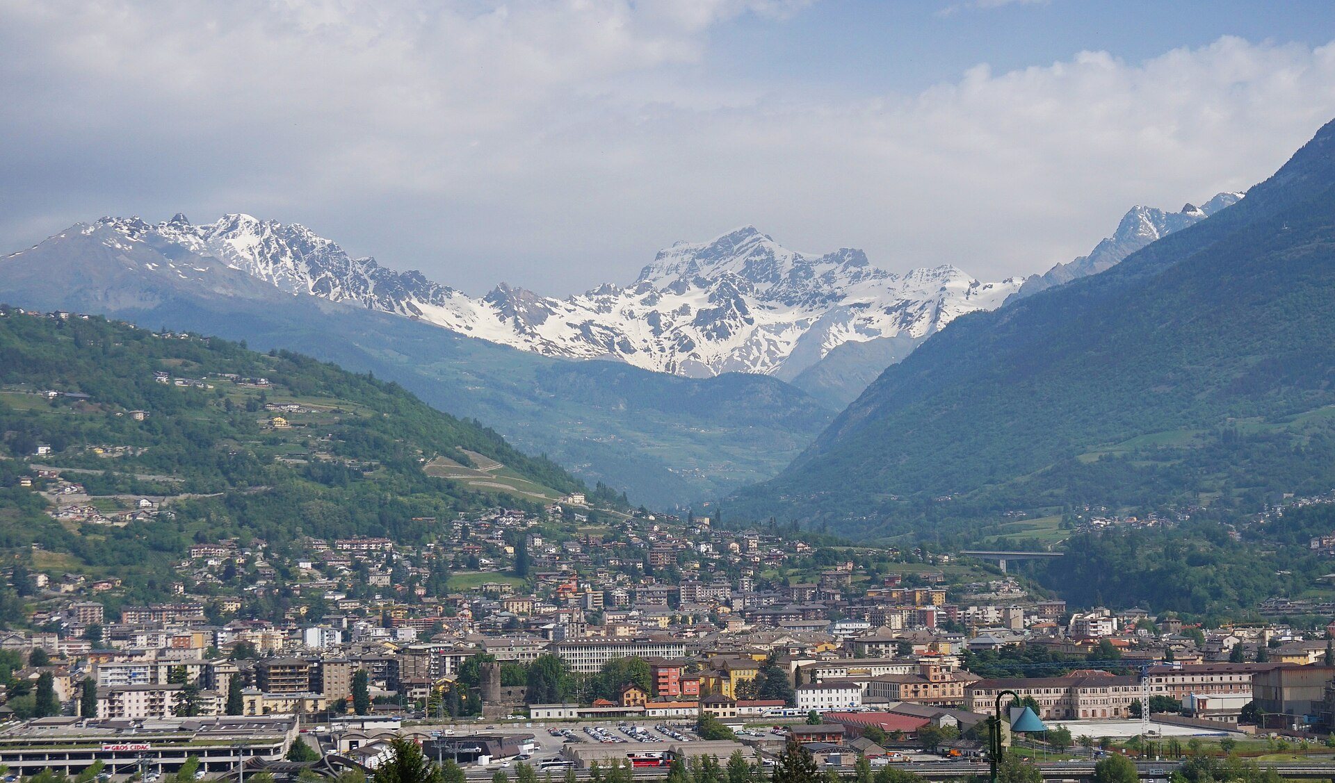 Aosta and the mountains of the Aosta Valley