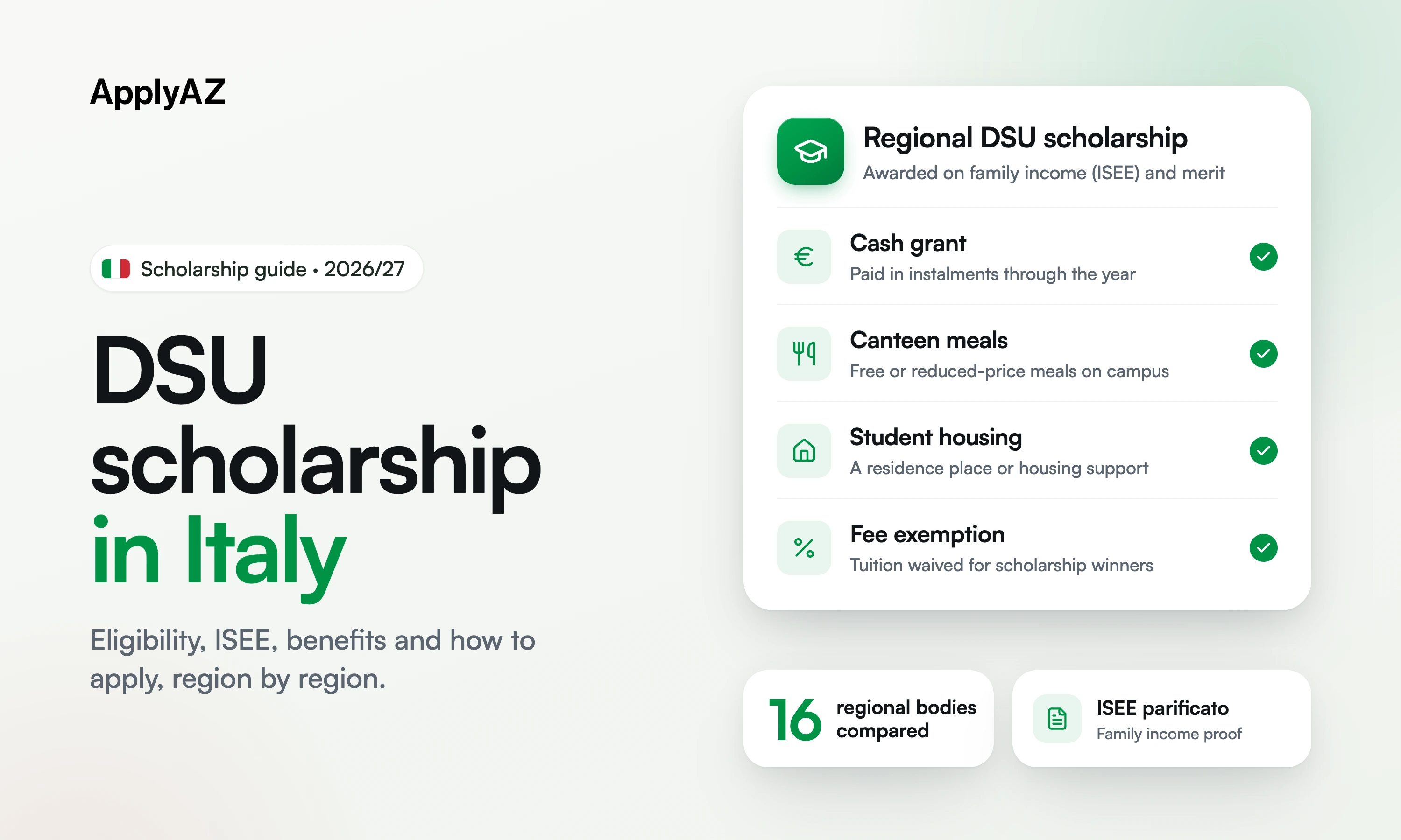 DSU Scholarship Italy 2026-27: Eligibility, Benefits, ISEE & How to Apply