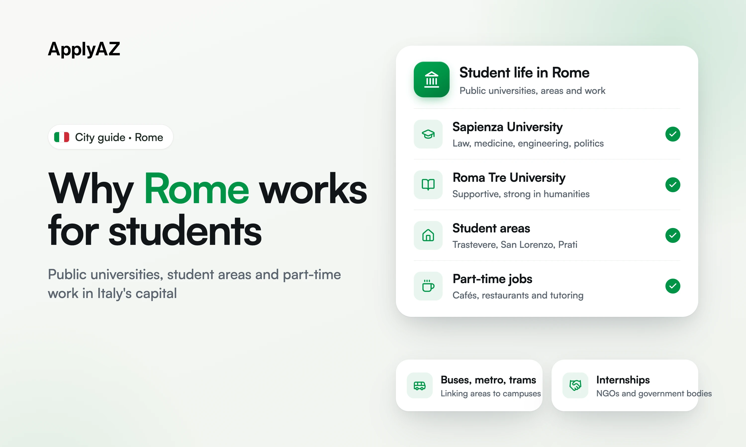 Why Rome Works for International Students