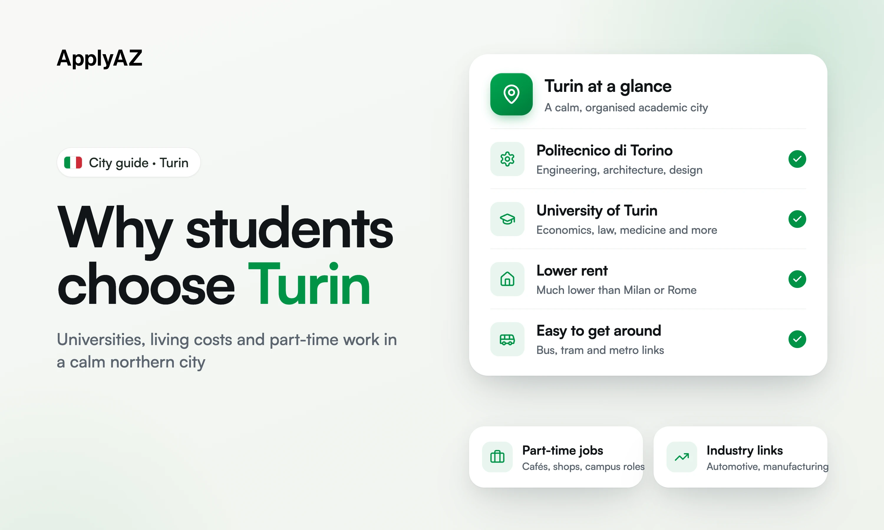 Why Turin Suits International Students
