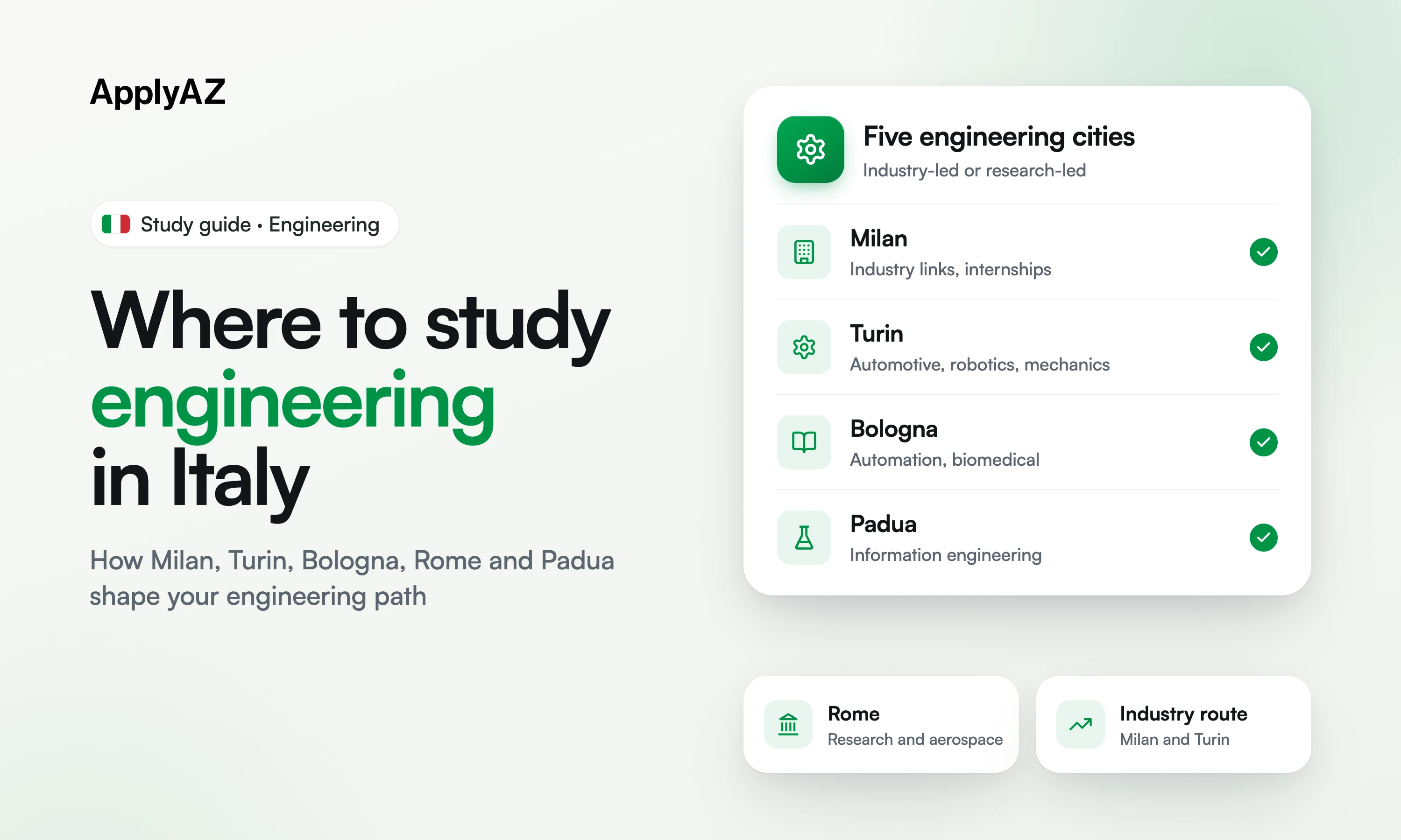 Italy's Best Cities for Engineering Students