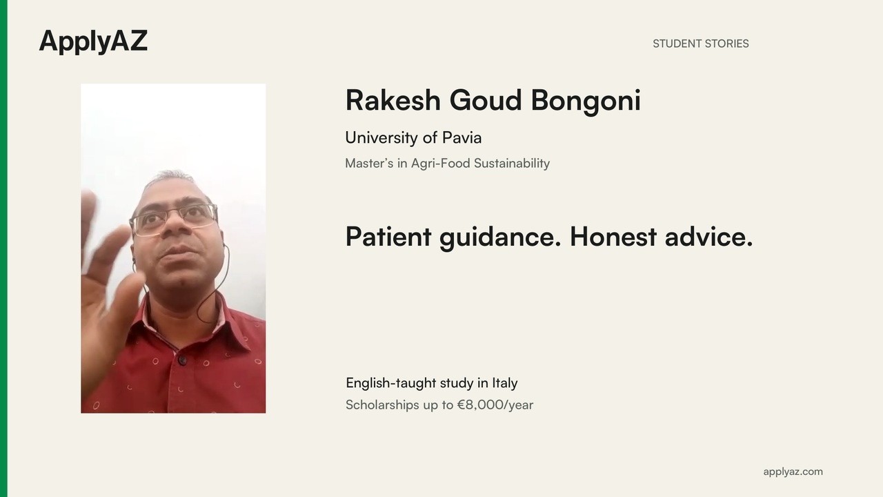 Rakesh Goud Bongoni at Pavia: patient guidance and honest answers