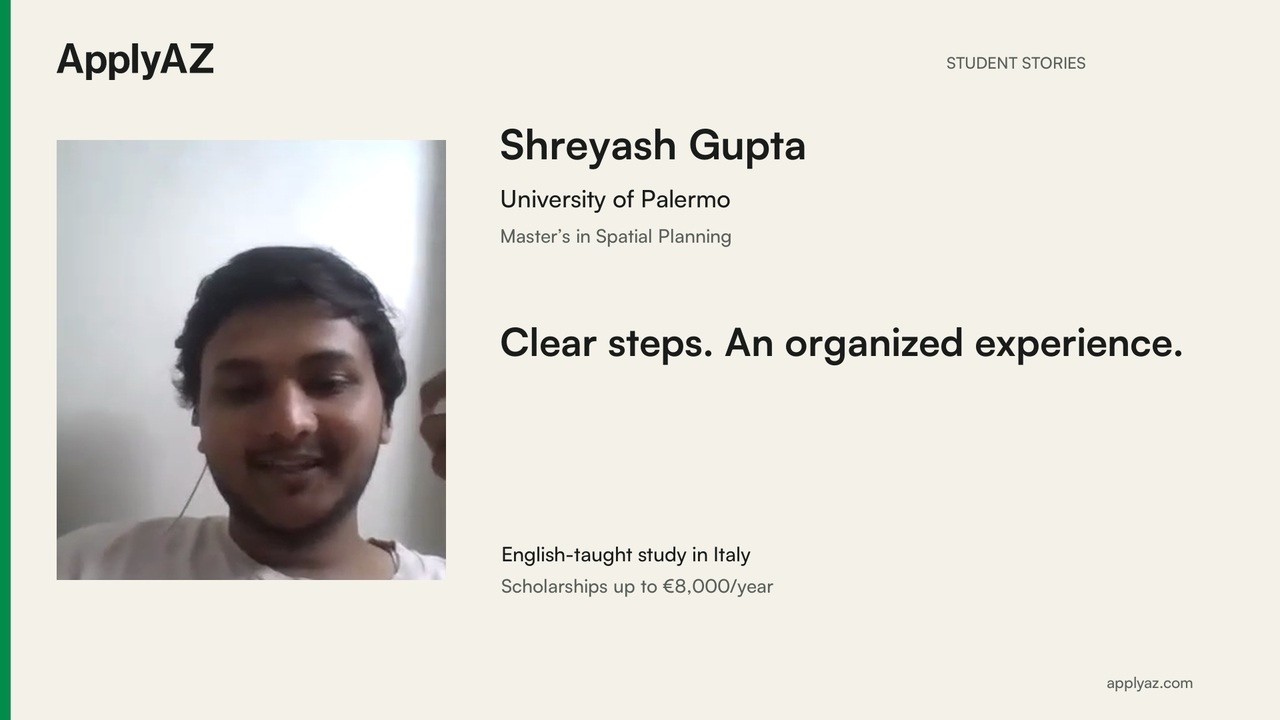 Shreyash Gupta at Palermo: understanding the process step by step