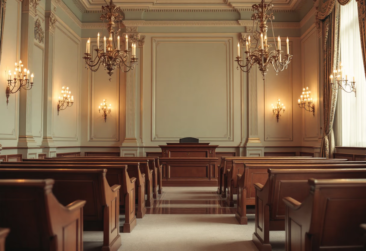 interior view of a graceful courtroom