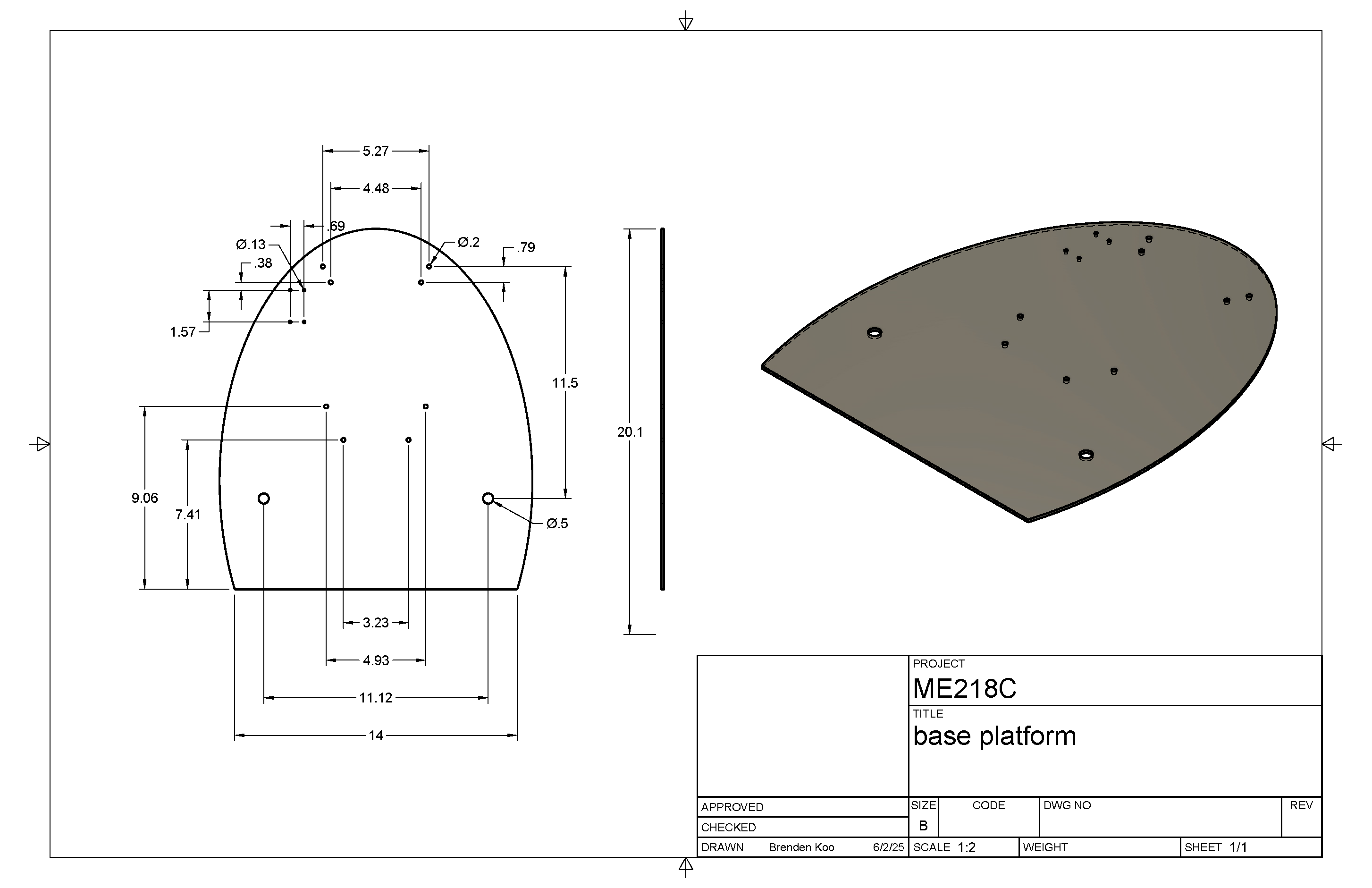 Base Platform CAD Drawing