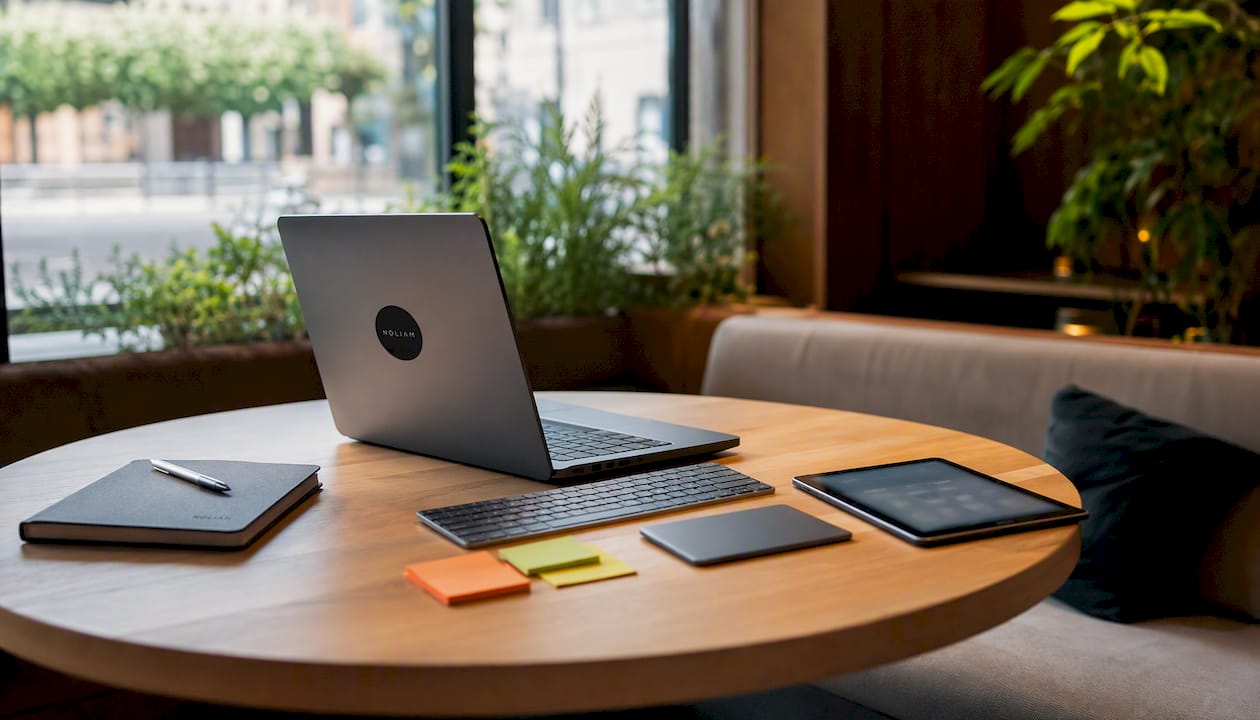 Arbeitsumgebung mit digitalen Tools zur Prozessübersicht