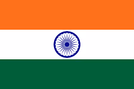 Indian national flag with saffron, white, and green horizontal stripes