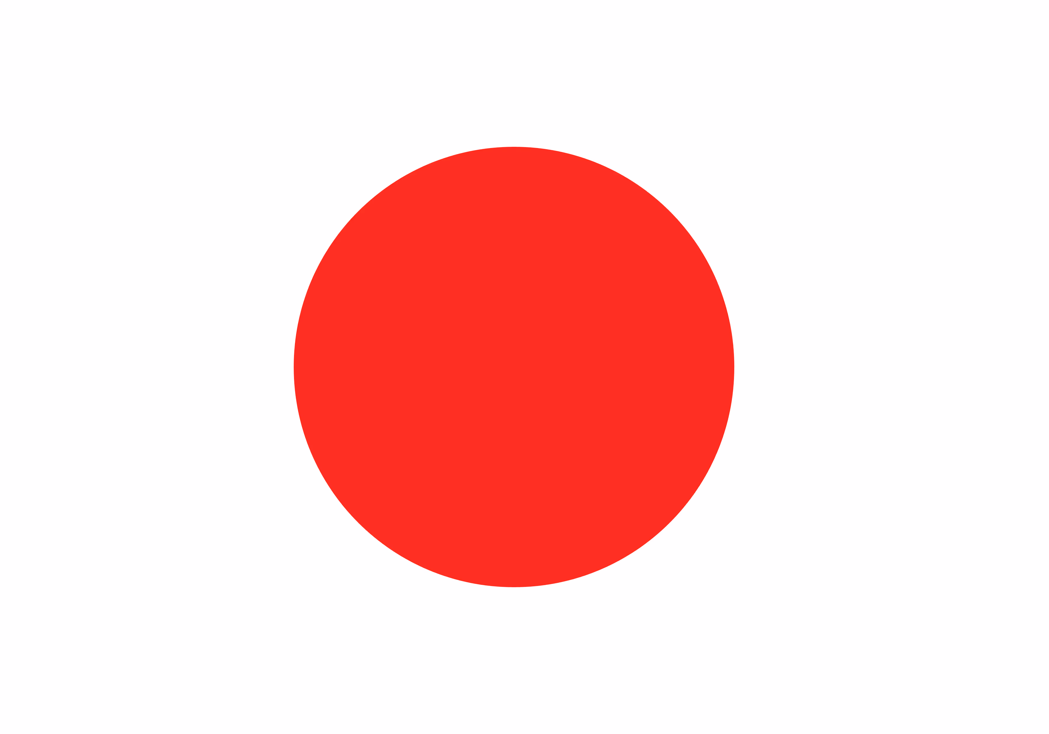 Solid red circle centered on a white background