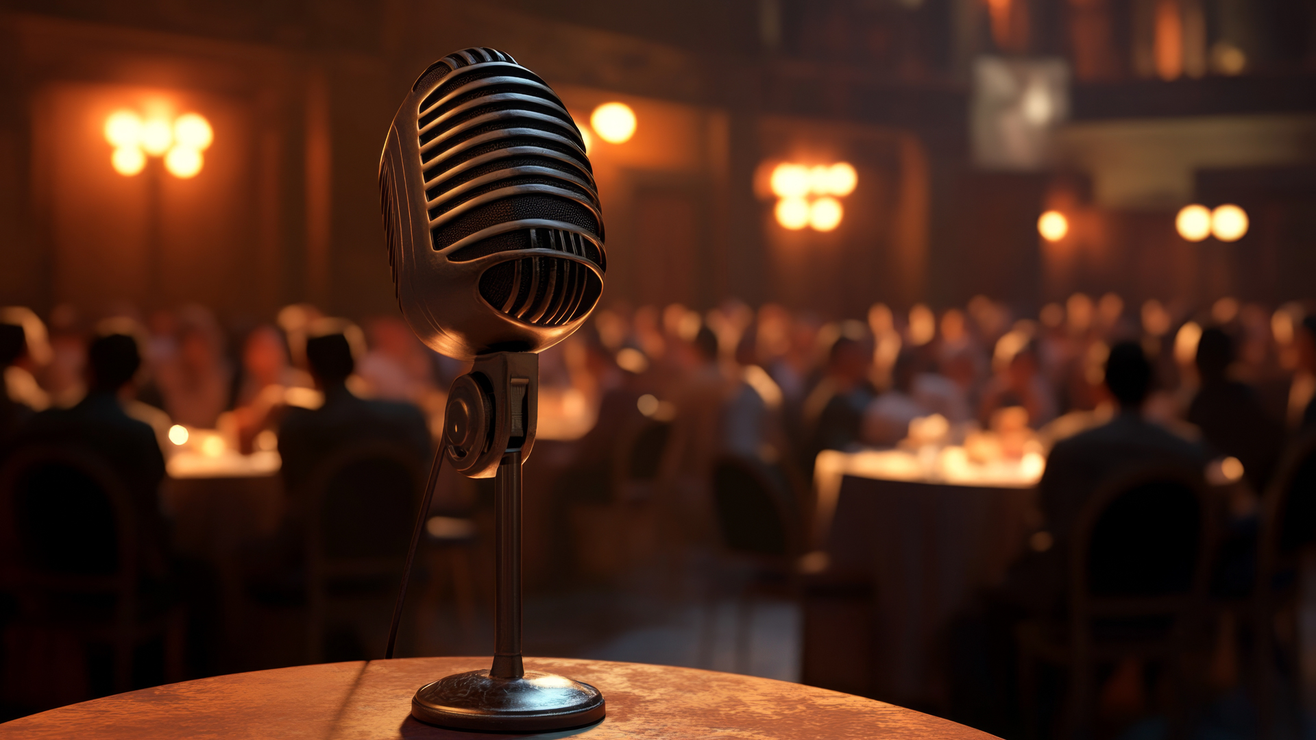 Dinner Show Mic. Credit: ANZ Studio.