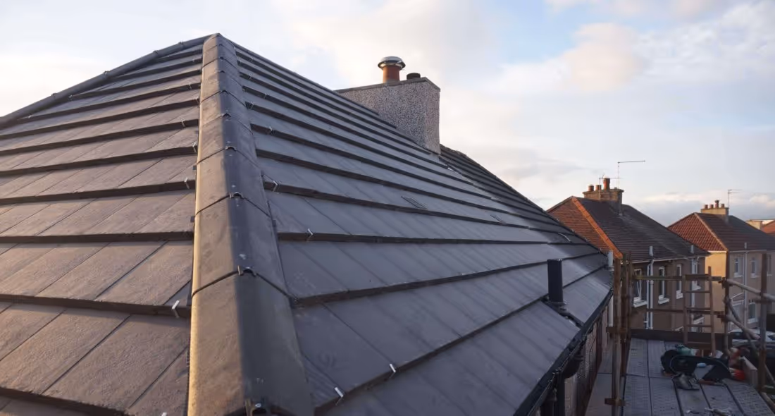 image of housing project roofs (for a roofing contractor)